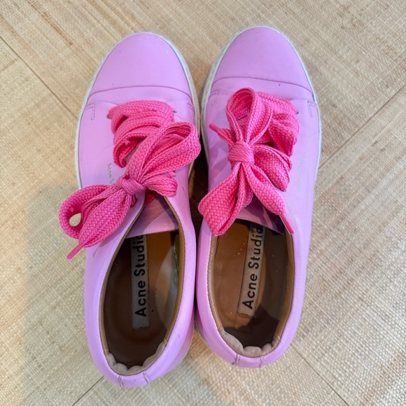 Acne Studios Platform Lace Up Sneakers Pink Women’s Size 8 (38) - Picture 6 of 10
